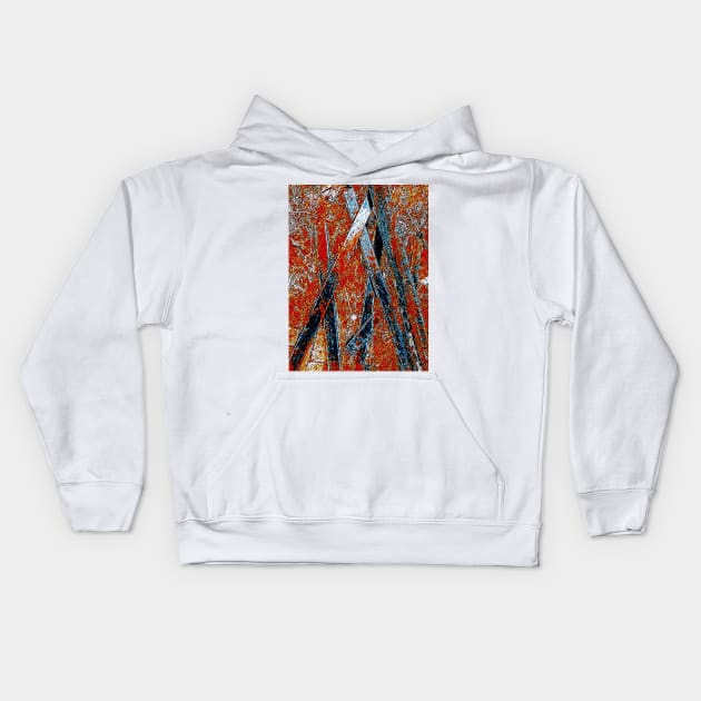 Blue Poles Firestorm Kids Hoodie by Tovers